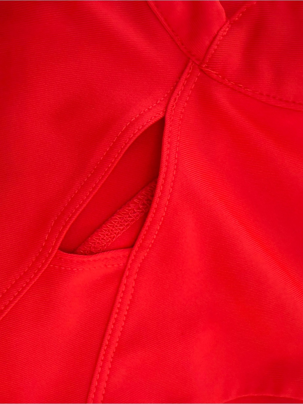 Red Short Sleeve Zip-Front Performance Tee - Picture 4 of 6